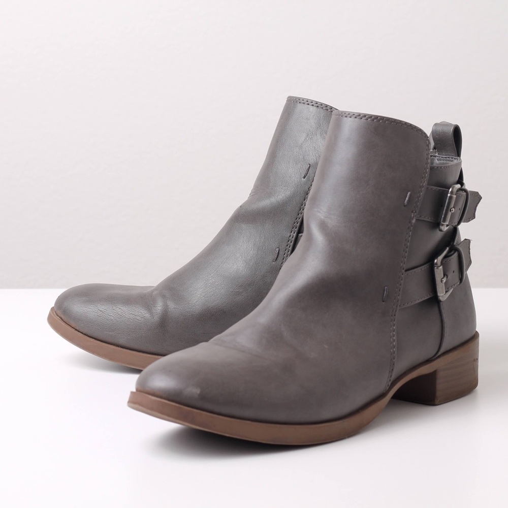 Gray booties
